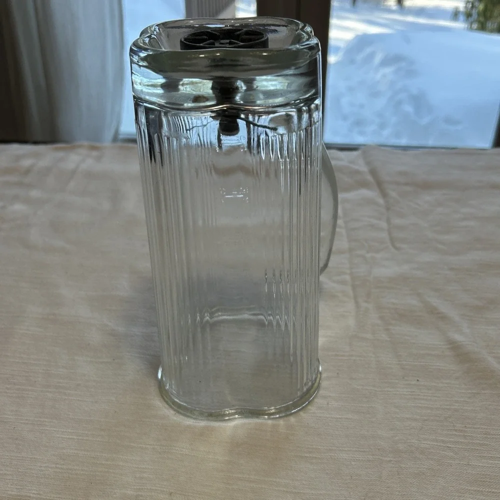 Vtg Waring Blender Glass Ribbed 4-Leaf Clover Jar Pitcher  40oz / 5 Cups Blade